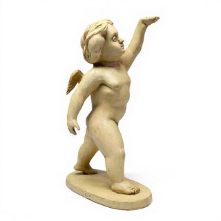 Saluto Cherub Statue - 24-inch — Dusted Sand finish