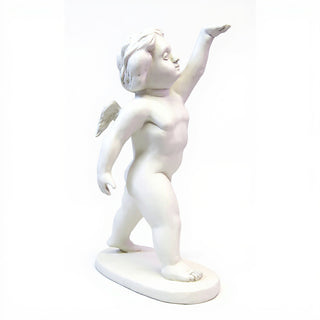Saluto Cherub Statue - 24-inch — Flat White finish