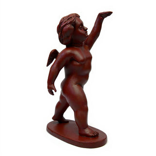 Saluto Cherub Statue - 24-inch — Rust finish