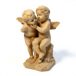 Two Cherubs Playing Statue - 21-inch — Dusted Sand finish