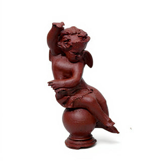 Manor Garden Cherub, Left Statue - 30-inch — Rust finish