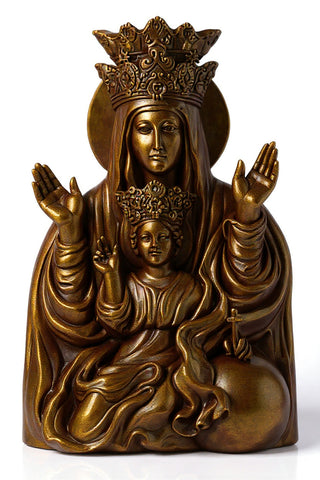 Mother & Child Plaque Rec Statue - 25-inch