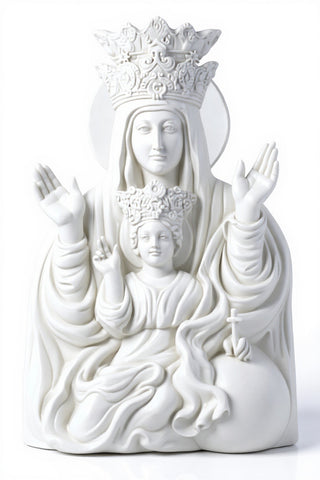 Mother & Child Plaque Rec Statue - 25-inch