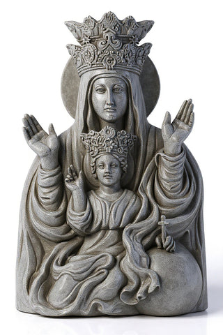 Mother & Child Plaque Rec Statue - 25-inch