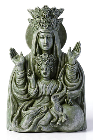Mother & Child Plaque Rec Statue - 25-inch