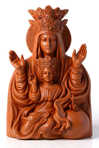Mother & Child Plaque Rec Statue - 25-inch