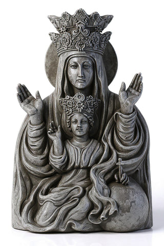 Mother & Child Plaque Rec Statue - 25-inch