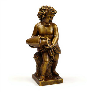 Cherub Water Pourer Fountain Figure - 38-inch — Bronze finish
