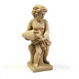 Cherub Water Pourer Fountain Figure - 38-inch — Dusted Sand finish