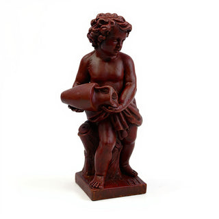 Cherub Water Pourer Fountain Figure - 38-inch — Rust finish