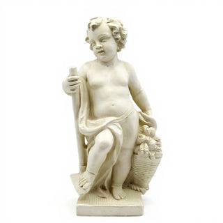 Harvest Cherub Statue - 36-inch — Antique White finish