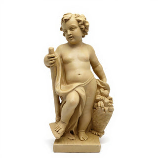 Harvest Cherub Statue - 36-inch — Dusted Sand finish