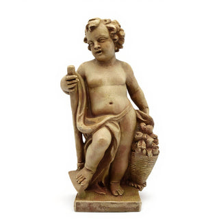 Harvest Cherub Statue - 36-inch — Gothic Stone finish