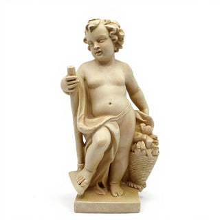 Harvest Cherub Statue - 36-inch — Museum Terracotta finish