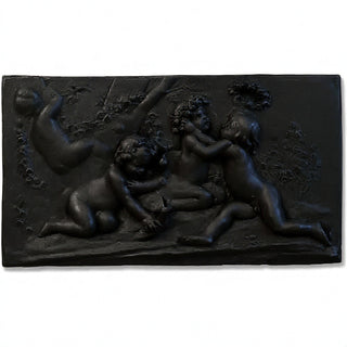 Cherubs of Springtime Wall Plaque — Dusted Black finish