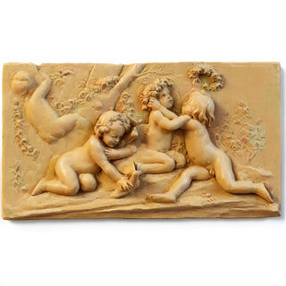 Cherubs of Springtime Wall Plaque — Dusted Sand finish