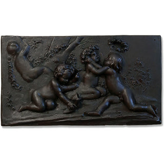 Cherubs of Springtime Wall Plaque — Iron finish