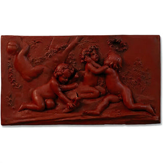 Cherubs of Springtime Wall Plaque — Rust finish