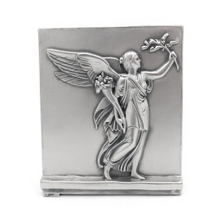 Angel of Peace Wall Plaque - 24-inch — Antique Silver finish