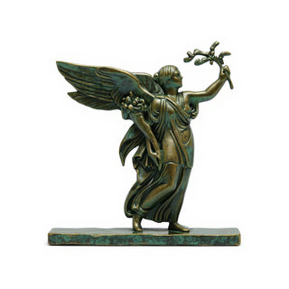 Angel of Peace Wall Plaque - 24-inch — Green Bronze finish