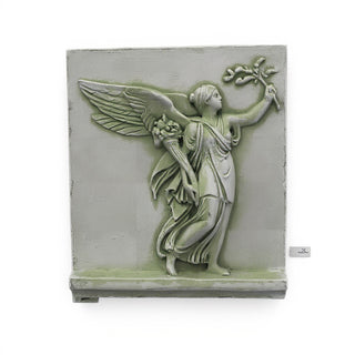 Angel of Peace Wall Plaque - 24-inch — Mossy Green finish
