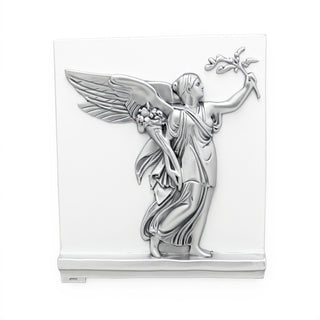 Angel of Peace Wall Plaque - 24-inch — Silver finish