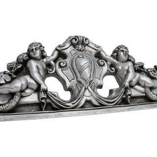 Devonshire Wall Pediment — Antique Silver finish