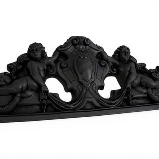 Devonshire Wall Pediment — Flat Black finish