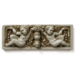 Angels with Urn Wall Plaque — Antique Stone finish