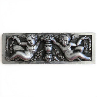 Angels with Urn Wall Plaque — Antique Silver finish