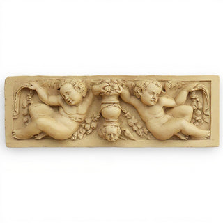 Angels with Urn Wall Plaque — Dusted Sand finish