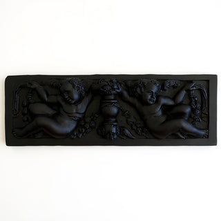 Angels with Urn Wall Plaque — Flat Black finish