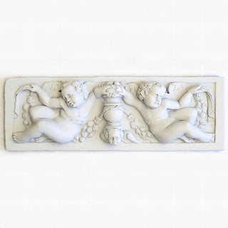Angels with Urn Wall Plaque — Flat White finish