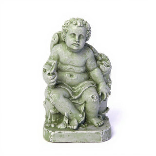 Angels with Urn Wall Plaque — Mossy Green finish