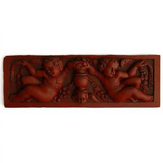 Angels with Urn Wall Plaque — Rust finish