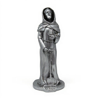 Saint Fiacre Statue - 27.5-inch — Aged Silver finish