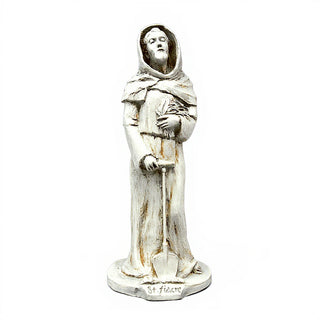 Saint Fiacre Statue - 27.5-inch — Antique White finish