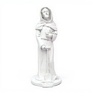 Saint Fiacre Statue - 27.5-inch — Flat White finish