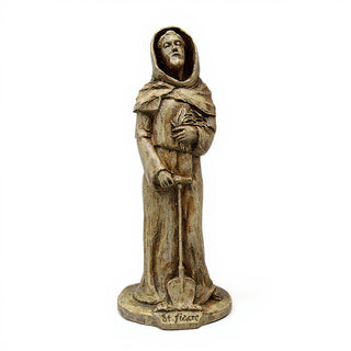 Saint Fiacre Statue - 27.5-inch — Gothic Stone finish