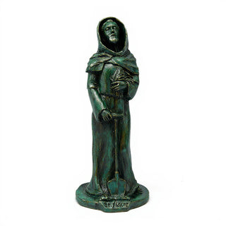 Saint Fiacre Statue - 27.5-inch — Green Bronze finish