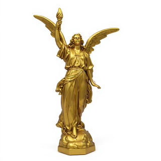 Angel of Light, Right Statue - 120-inch — Antique Gold finish
