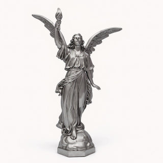 Angel of Light, Right Statue - 120-inch — Antique Silver finish