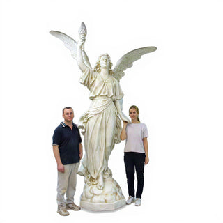 Angel of Light, Right Statue - 120-inch — Antique White finish