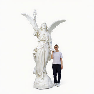 Angel of Light, Right Statue - 120-inch — Flat White finish