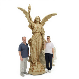 Angel of Light, Right Statue - 120-inch — Gothic Stone finish