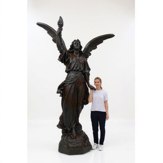 Angel of Light, Right Statue - 120-inch — Iron finish