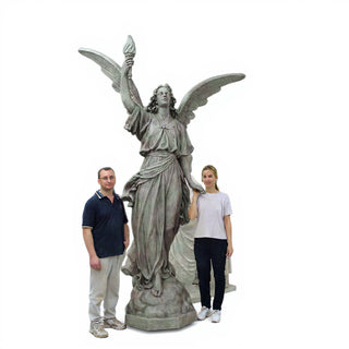 Angel of Light, Right Statue - 120-inch — Old Stone finish