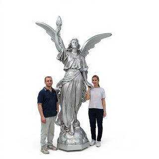 Angel of Light, Right Statue - 120-inch — Silver finish