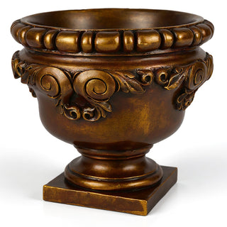 Monecello Curl Urn Planter — Bronze finish