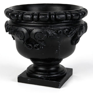 Monecello Curl Urn Planter — Dusted Black finish